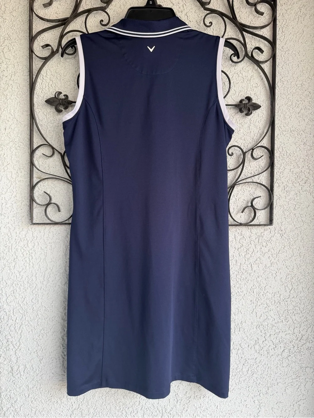 Callaway Sleeveless Navy Polo with White Trim Golf Dress - Picture 6 of 7